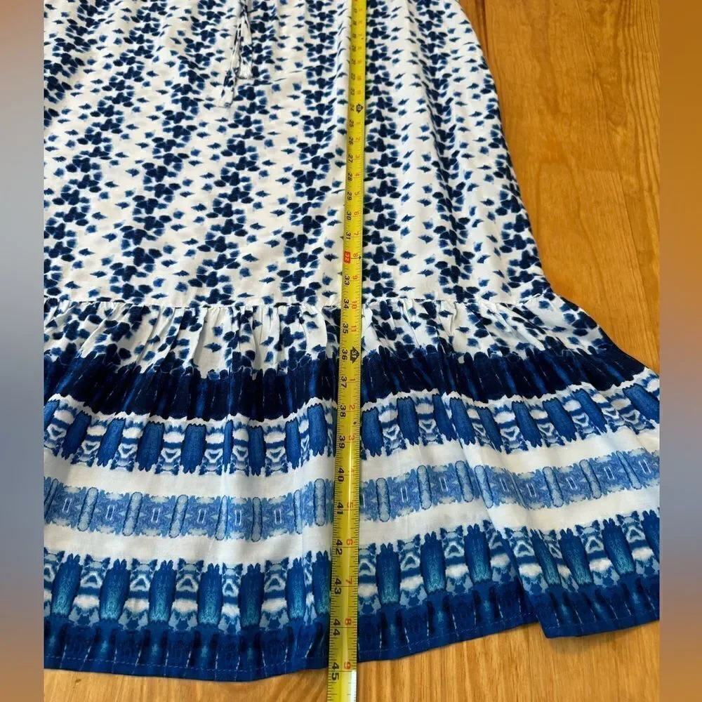 BeachLunchLounge Blue White Beach Vacation Dress Women’s SIZE Small